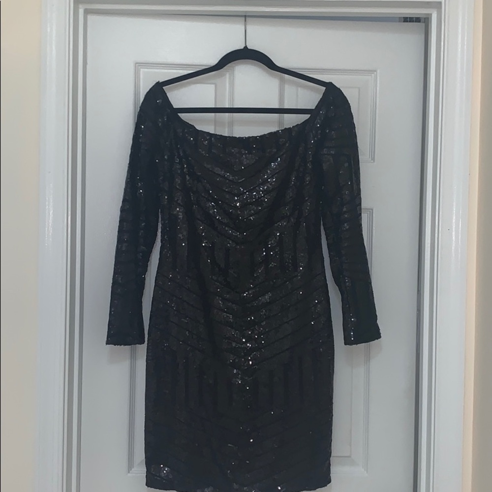 Black Sequin Dress